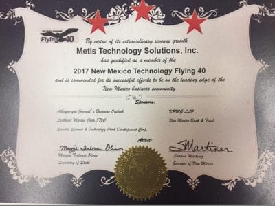 Metis New Mexico 2017 Flying 40
